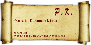 Perci Klementina névjegykártya
